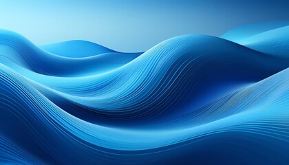 Fototapeta premium A serene abstract representation of flowing blue waves, evoking a calming and tranquil atmosphere.