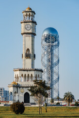 Batumi's Architectural Duo. Clock Tower, Alphabet Tower. Georgia