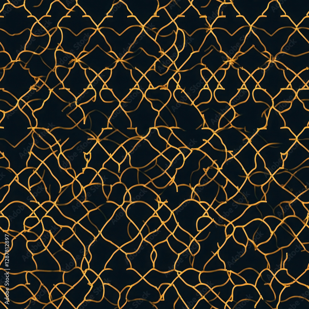 Poster gold pattern overlay, abstract lines on dark navy background. dynamic composition