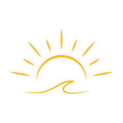 A half sun is setting downwards icon vector sunset concept for graphic design, logo, web site, social media, mobile app, ui illustration