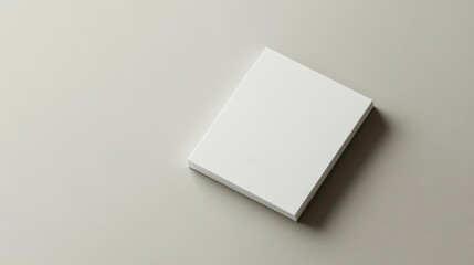 White Square Box on Light Grey Background