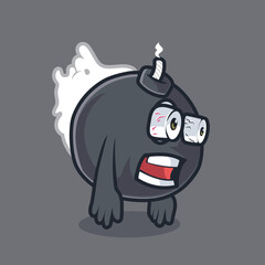 cartoon illustration of shoch bomb 