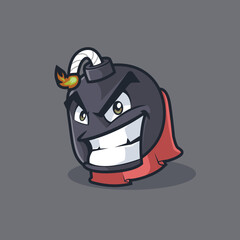 cartoon illustration of superbomb