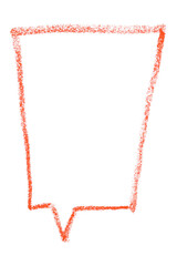 Obraz premium Separate red speech bubble on transparent background.