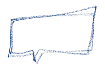 Separate blue speech bubbles on transparent background.