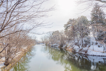 福島　冬の 棚倉城跡（亀ヶ城公園）