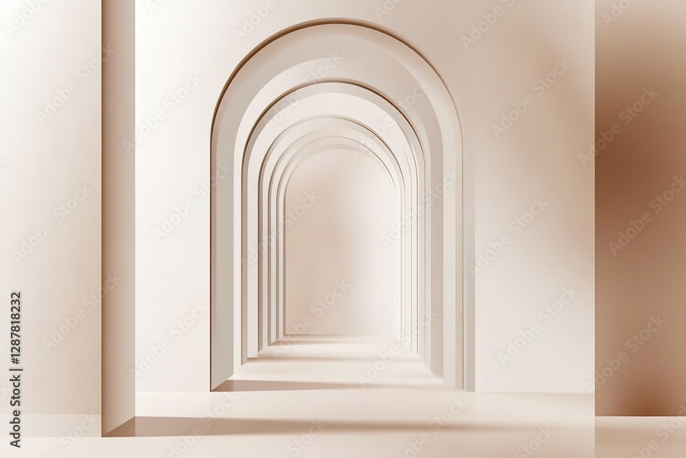 Poster symmetrical arches creating an infinite effect