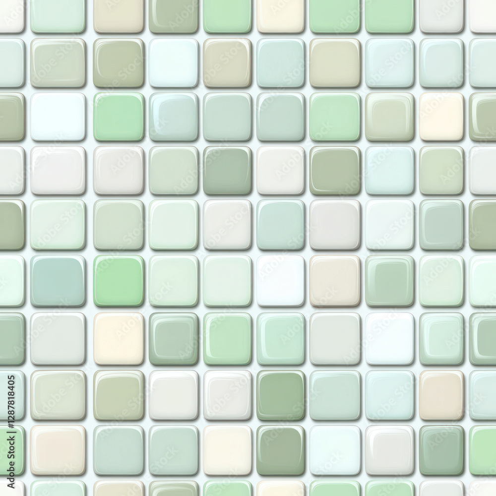 Poster green squares arranged in a tiled pattern, forming a seamless mosaic background