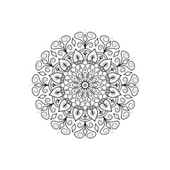 Circular Mandala Pattern, Decorative Ornamental Design for Stickers & Clothing