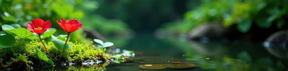 Utricularia delphinioides in a lush aquatic garden, lush, garden, utricularia