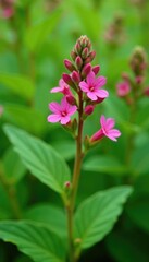 Valeriana officinalis leaves and stems in garden, flora, wildflowers, greenery