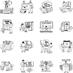 Collection of Glyph Style Desolation Illustrations 


