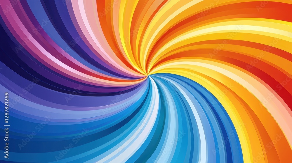 Poster artistic concept vibrant abstract swirl design in a colorful digital background
