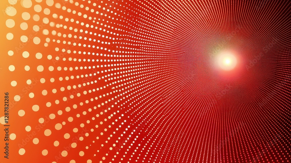 Poster close-up view of dynamic red dots vibrant abstract digital art in motion