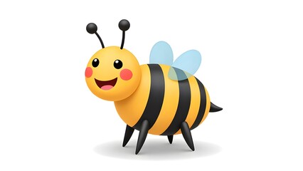 Fototapeta premium Happy flying of cute bees
