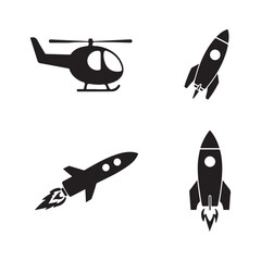 transportation vehicles  icon set silhouette vector car bus train airplane transport  design illustrations