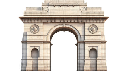Obraz premium gate of india isolated on white background