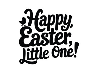 Obraz premium Cute Easter Quotes T-Shirt with Bunny and Spring Vibes 