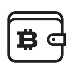 Bitcoin Wallet Icon Vector