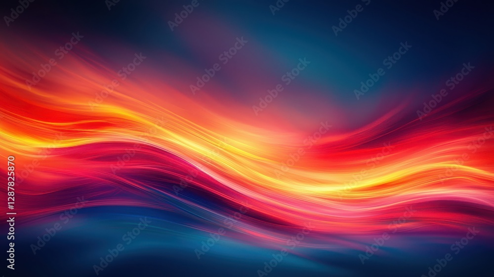 Aufkleber dynamic color waves abstract art digital rendering vibrant atmosphere close-up motion illusion