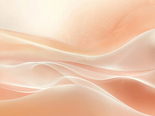 Peachy pink background of minimalism and serenity, with its flowing waves, warm pastel tones, and glowing light effects.