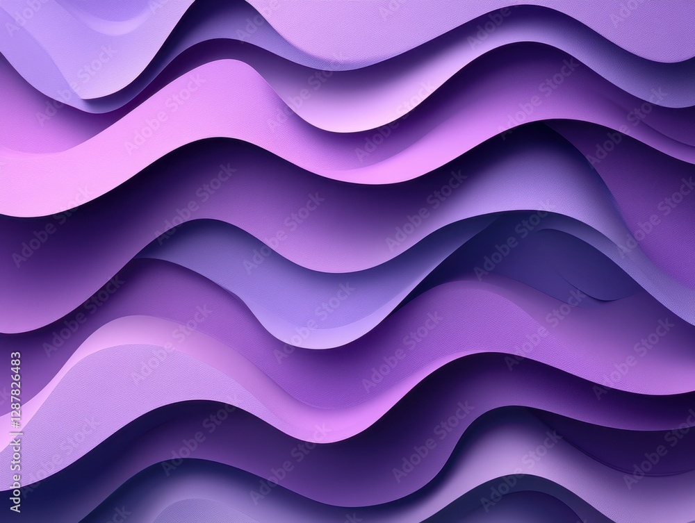 Poster abstract wavy layers of purple hues creating a modern and elegant backdrop with smooth transitions a
