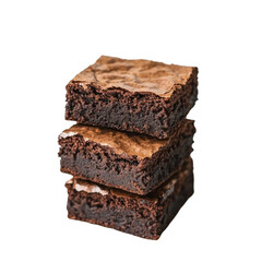 Delicious cho te brownies stacked high, showcasing rich, fudgy texture and glossy top. Perfect for dessert lovers