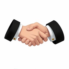 handshake isolated on white background