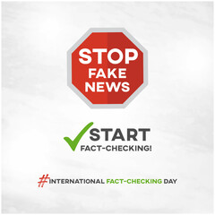 International Fact-Checking Day. April 2nd. Creative Social Media Design Post 