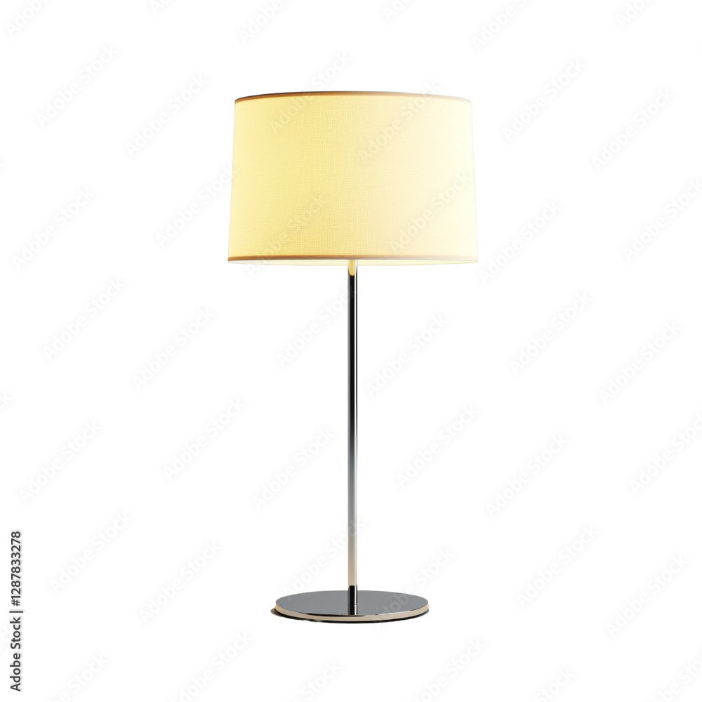 Poster modern table lamp with yellow shade and sleek metal base, perfect for adding warmth to any room. Its minimalist design complements various interior styles