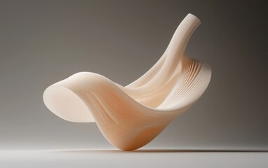 Dynamic 3D Printing of Innovative Sculptures Modern Studio Art Showcase Minimalist Environment Aesthetic Viewpoint