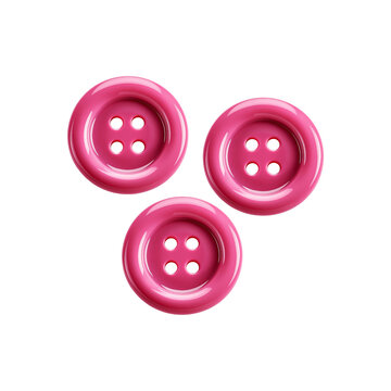 Cloths pink button on transparent background