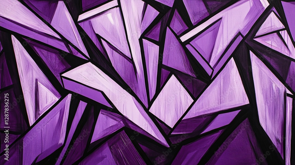 Aufkleber a bold purple abstract pattern with sharp lines and contrasting tones