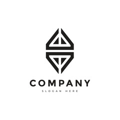 Naklejka premium triangle business brand company modern logo design vector