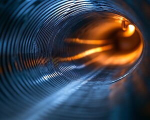 Tunnel Inside Metal Pipe