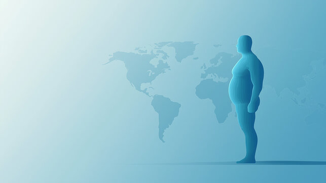 Graphic of world obesity day good for world obesity day celebration. flat design. flyer design.flat illustration