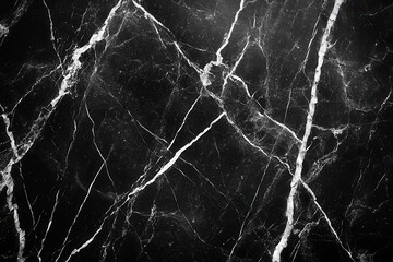 Elegant black marble texture with white veins creating a striking contrast for sophisticated design projects