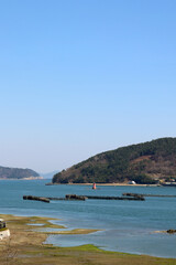 한국 남해 자족해협 죽방렴