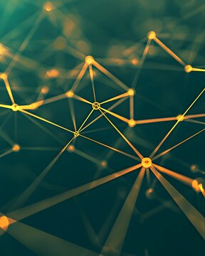 Vibrant Digital Connectivity:An Abstract of Interconnected Lines and Nodes