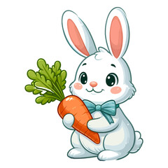 Obraz premium easter rabbit and carrot