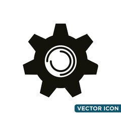 Simple Gear Icon Design Template 