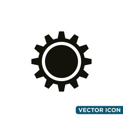 Simple Gear Icon Design Template 