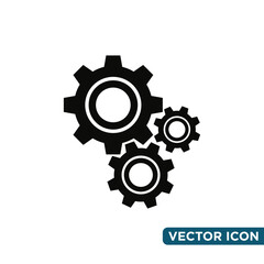 Simple Gear Icon Design Template 