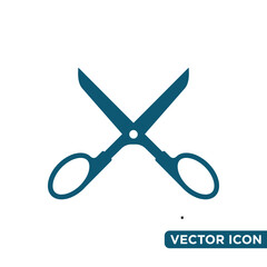 Simple Scissors Icon Design Template 