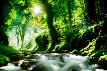 Obraz premium 夏の清流