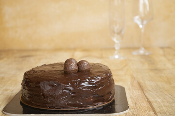 homemade chocolate cake