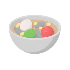 Wedang ronde with ginger broth