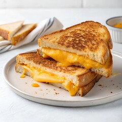  Grilled Cheese Sandwich with Crispy Toast - Comfort Food Photography