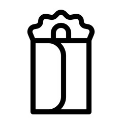 food and fruit thin icon