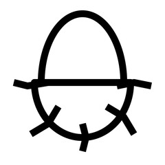 food and fruit thin icon